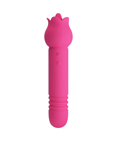 Mini Vibrador Duplo Com 7 Modos De Vai e Vem,7 Modos De Vibração e 7 Movimentos De Língua - Chaley - PRETTY LOVE - Imagem 14