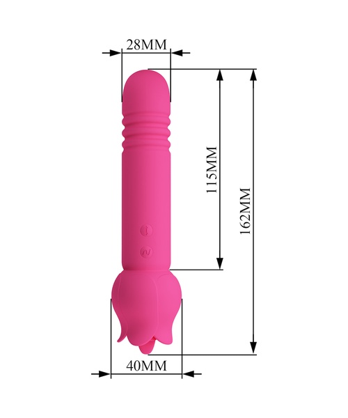 Mini Vibrador Duplo Com 7 Modos De Vai e Vem,7 Modos De Vibração e 7 Movimentos De Língua - Chaley - PRETTY LOVE - Imagem 4