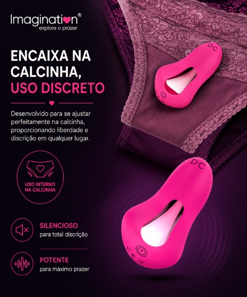 Vibrador de Calcinha com Controle à Distância via Aplicativo Mobile - Linha Conexão - Imagination® - Imagem 4