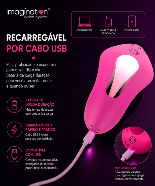 Vibrador de Calcinha com Controle à Distância via Aplicativo Mobile - Linha Conexão - Imagination® - Imagem 7