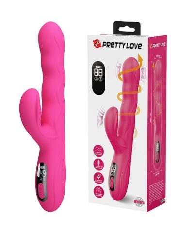Vibrador de Ponto G e Clitóris com Ondulações em Movimento - Display de Led / Winters - Pretty Love
