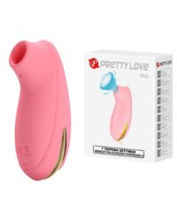 Sugador de Clitóris com Sucção Recarregável Potente de Silicone - Otis Rosa - Pretty Love
