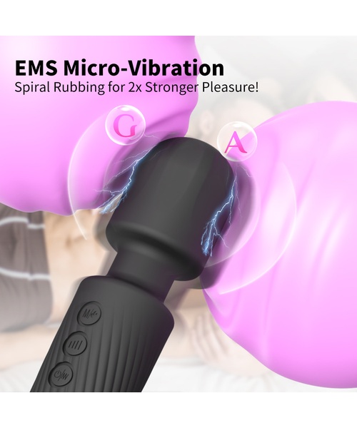 Vibrador Varinha Mágica Recarregável com Função de Leve Aquecimento e Função de "Choque" com 20 Vibrações e 8 Velocidades – YOUVIBE (cópia) - Imagem 2