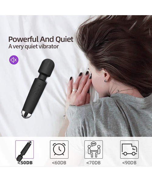 Vibrador Varinha Mágica Recarregável com Função de Leve Aquecimento e Função de "Choque" com 20 Vibrações e 8 Velocidades – YOUVIBE (cópia) - Imagem 4