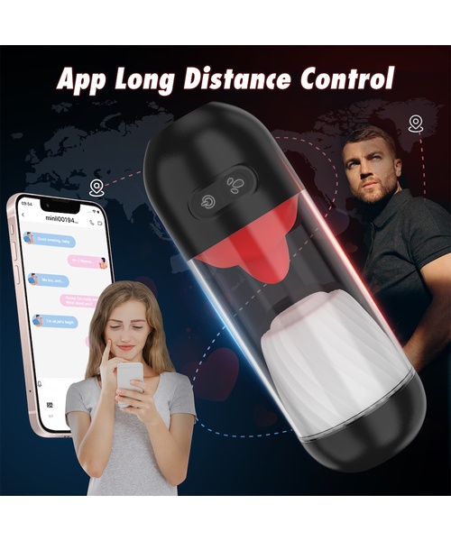 Masturbador Lanterna Recarregável com 9 Modos de Vibração e Língua com 9 Modos de Rotação e Controle Remoto via APP - NV TOYS - Imagem 33