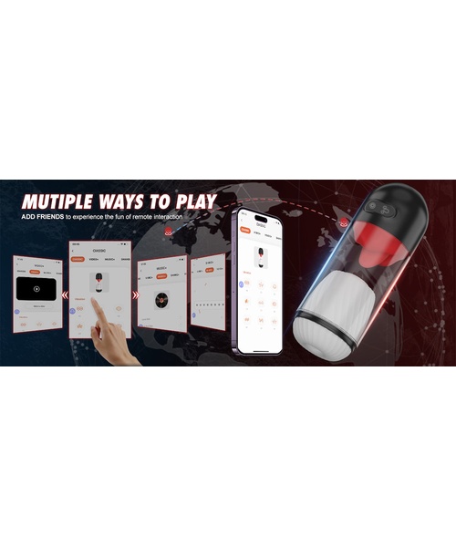 Masturbador Lanterna Recarregável com 9 Modos de Vibração e Língua com 9 Modos de Rotação e Controle Remoto via APP - NV TOYS - Imagem 24