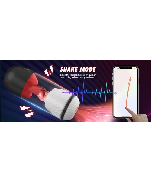 Masturbador Lanterna Recarregável com 9 Modos de Vibração e Língua com 9 Modos de Rotação e Controle Remoto via APP - NV TOYS - Imagem 29