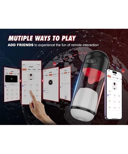 Masturbador Lanterna Recarregável com 9 Modos de Vibração e Língua com 9 Modos de Rotação e Controle Remoto via APP - NV TOYS - Imagem 22