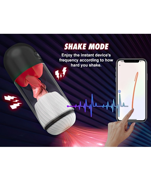 Masturbador Lanterna Recarregável com 9 Modos de Vibração e Língua com 9 Modos de Rotação e Controle Remoto via APP - NV TOYS - Imagem 27