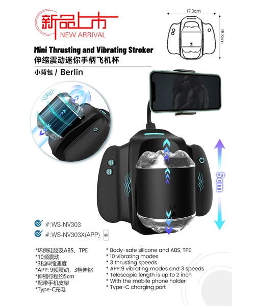 Masturbador Vai e Vem Recarregável com Suporte para Celular e Com Controle Remoto via APP - NV TOYS - Imagem 24