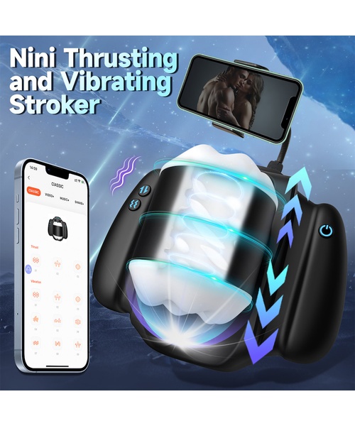 Masturbador Vai e Vem Recarregável com Suporte para Celular e Com Controle Remoto via APP - NV TOYS - Imagem 25