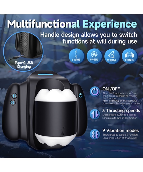 Masturbador Vai e Vem Recarregável com Suporte para Celular e Com Controle Remoto via APP - NV TOYS - Imagem 4