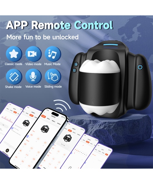 Masturbador Vai e Vem Recarregável com Suporte para Celular e Com Controle Remoto via APP - NV TOYS - Imagem 5