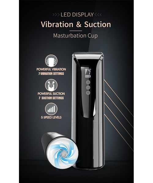 Masturbador Automático com Vibração e Sucção – Tela LED Inteligente - Larissa - PRETTY LOVE - Imagem 18