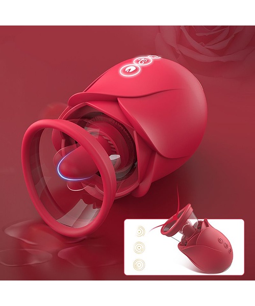 Vibrador de Clitóris em Formato de Rosa - Possui 4 Modos de Sucção, 9 Modos de Estimulação de Língua e 9 modos de Vibração - Flower Dance Carnival - S-Hande - Imagem 4