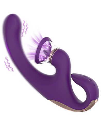Vibrador de Ponto G e Clitóris - Possui 9 Modos de Vibração, 9 Modos de Estimulação de Língua e 4 Modos de Sucção - Sandra - S-Hande