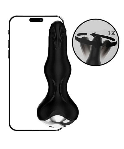 Plug Anal com Vibrador e Rotação - 11,6 x 4,4cm - Controle via APP À Longa Distância