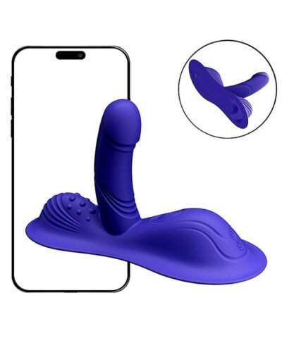 Vibrador de Cadeira com Ponto G - 9 modos de vibração com Dedilhar / Tapping - 22,4 x 9,2cm - Controle à Longa Distância via App