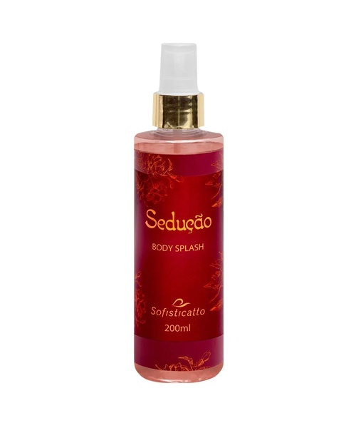 Sedução Body Splash Corporal com Notas Amadeiradas e Florais em uma Fragrância Marcante e Irresistível - 200ml - Sofisticatto
