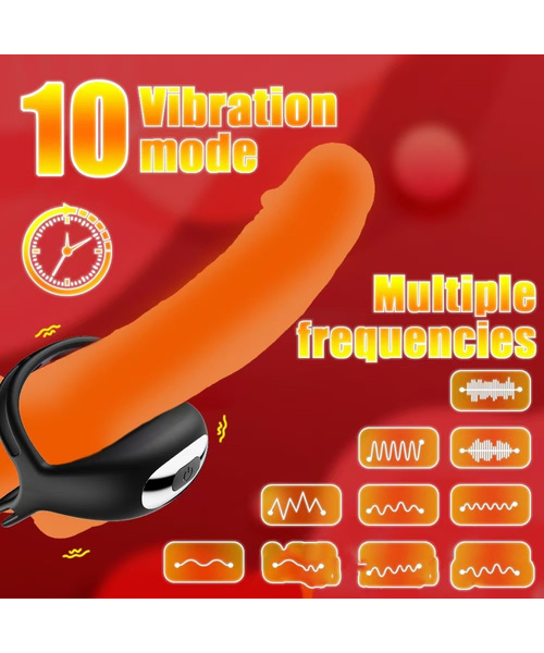 Anel Duplo Vibratório Recarregável em Silicone -10 Modos de Vibração - Youvibe - Imagem 4