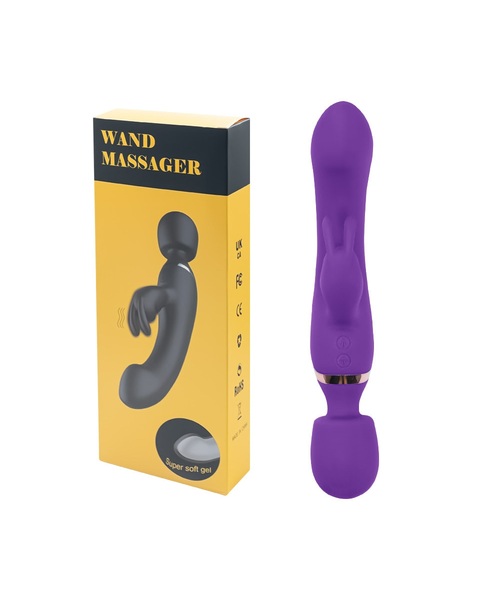 Vibrador Varinha Mágica Dupla 2 em 1 Recarregável com 10 Modos de Vibração - Imagem 4
