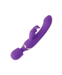 Vibrador Varinha Mágica Dupla 2 em 1 Recarregável com 10 Modos de Vibração