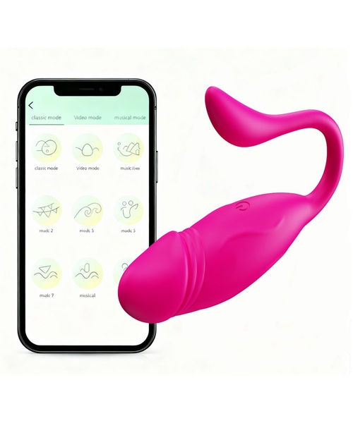 Vibrador Duplo de Ponto G e Clitóris com Controle por Aplicativo – 10 Modos de Vibração