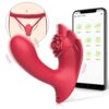 Vibrador Duplo com Estimulador Clitoriano e Controle por Aplicativo – 9 Modos de Vibração