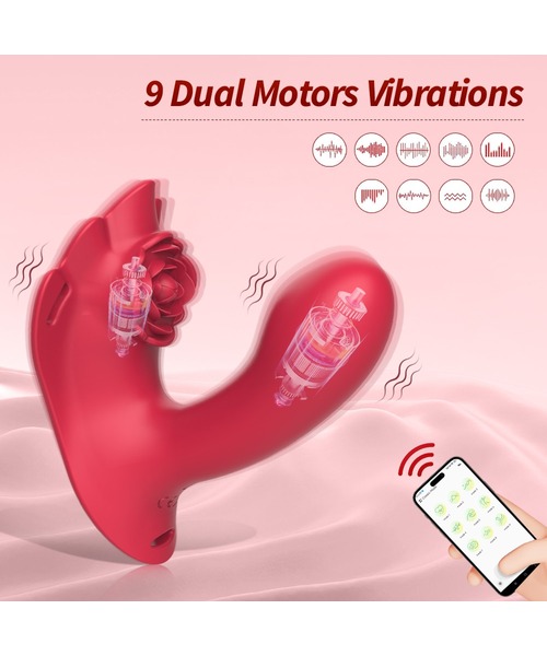 Vibrador Duplo com Estimulador Clitoriano e Controle por Aplicativo – 9 Modos de Vibração - Imagem 4