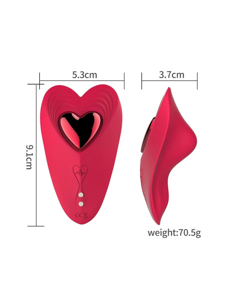 Vibrador de Calcinha em Formato de Coração com Controle por Aplicativo – 9 Modos de Vibração - Imagem 3