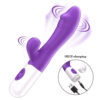Vibrador Rabbit Duplo Ponto G com 20 Modos de Vibração Recarregável – Roxo