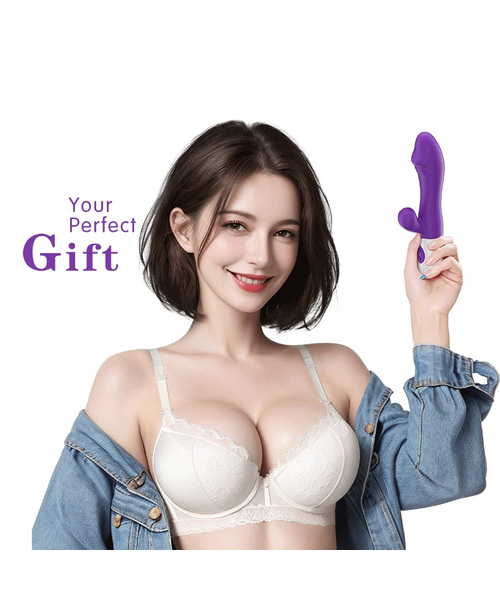 Vibrador Rabbit Duplo Ponto G com 20 Modos de Vibração Recarregável – Roxo - Imagem 8