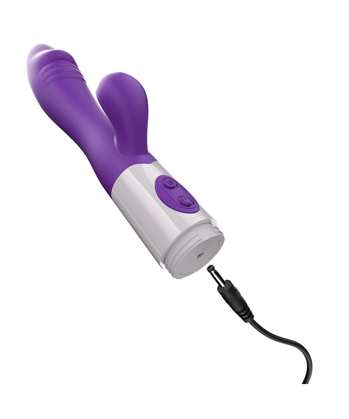 Vibrador Rabbit Duplo Ponto G com 20 Modos de Vibração Recarregável – Roxo - Imagem 15