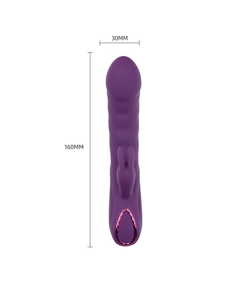 Vibrador Rabbit Ponto G com Estimulador Clitoriano, 2 Motores e 10 Modos de Vibração – Roxo - Imagem 4