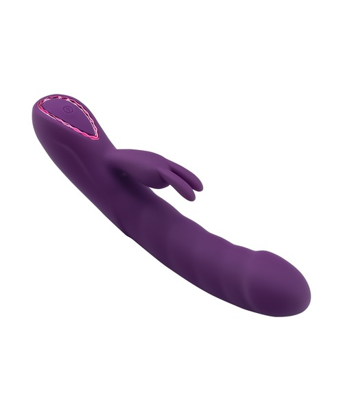 Vibrador Rabbit Ponto G com Estimulador Clitoriano, 2 Motores e 10 Modos de Vibração – Roxo - Imagem 2