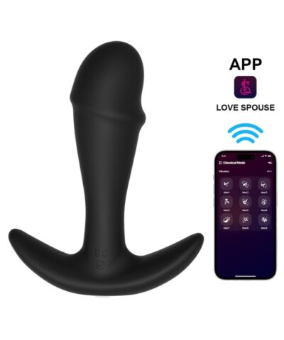 Plug Anal Vibratório em Silicone com Controle por Aplicativo – 9 Modos de Vibração