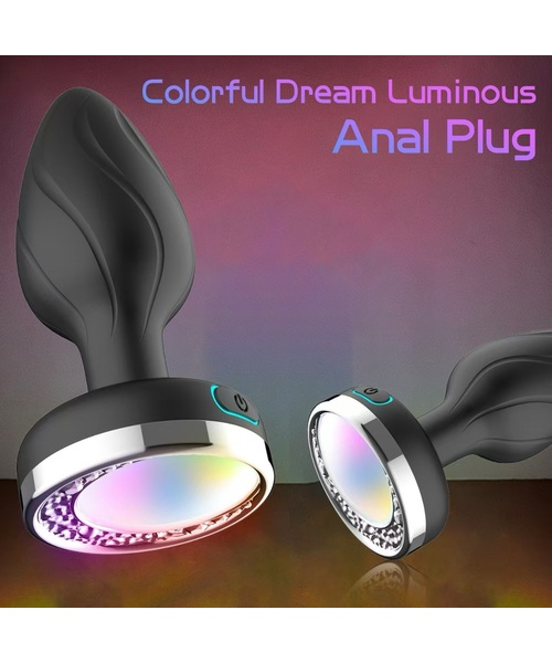 Plug Anal Luxo Vibratório com LED e Controle Remoto Sem Fio – 10 Modos de Vibração - Imagem 2