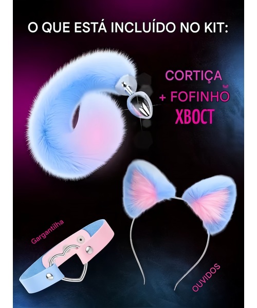 Kit Fantasia de Gatinha com Tiara de Orelhas, Coleira Ajustável e Cauda de Pelúcia – 3 Peças - Imagem 11