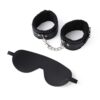 Kit Fetiche para Casal com Algemas Acolchoadas e Máscara para Olhos – Couro Sintético PU