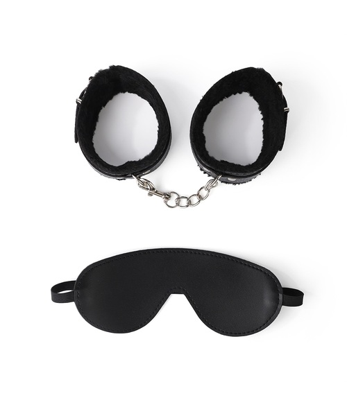 Kit Fetiche para Casal com Algemas Acolchoadas e Máscara para Olhos – Couro Sintético PU - Imagem 6