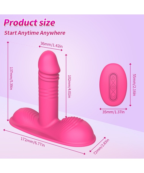 Vibrador com Movimento Vai e Vem, Estimulador Clitoriano e Controle por Aplicativo – 13 Modos de Funcionamento - Imagem 7
