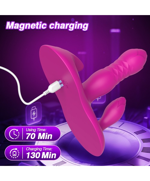 Vibrador com Movimento Vai e Vem, Estimulador Clitoriano e Controle por Aplicativo – 20 Modos de Funcionamento - Imagem 10