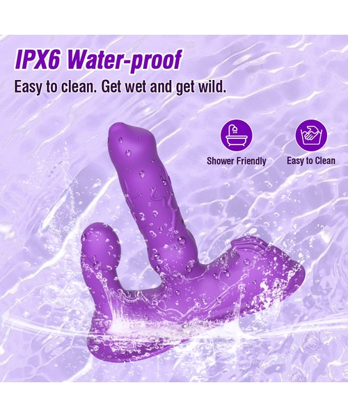 Vibrador com Movimento Vai e Vem, Estimulador Clitoriano e Controle por Aplicativo – 20 Modos de Funcionamento – Roxo - Imagem 11