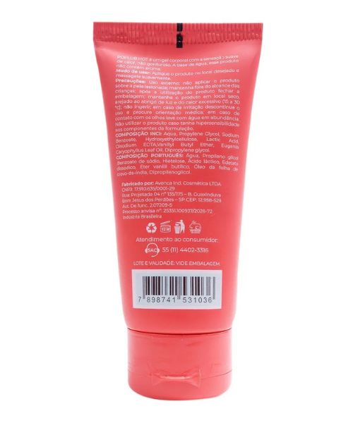 Lubrificante Hot Aquece Pop Lub 60g Sensual Love - Imagem 3